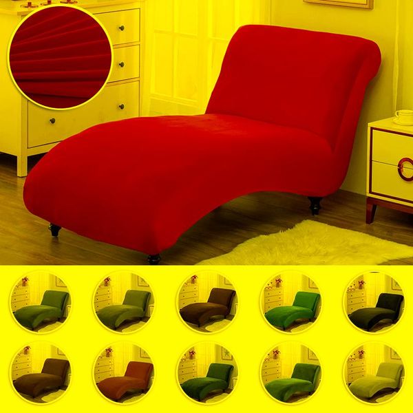Tampa de cadeira de veludo tecido sem braço chaise lounge capa de lady sofá lavável reclinável protetor de natal decoração cchair