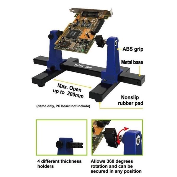 SN-390 portatile Supporto per PCB Supporto per circuito stampato SN-390 Supporto per PCB portatile CSStand Strumento di riparazione del morsetto per la riparazione della saldatura T200522