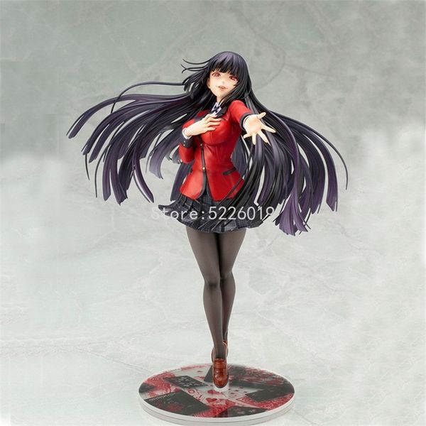 22 centimetri Kakegurui Anime Figura Jabami Yumeko Action Figure Kakegurui Uniform Ver Jabami Yumeko Figurine Collection Modello Doll Regalo 220520