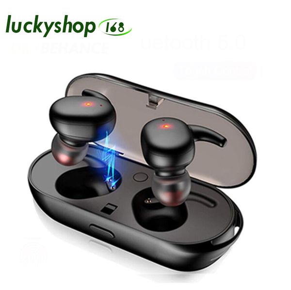 Phone celular Y30 fones de ouvido sem fio Button Sports Mini Bluetooth Earbuds 5.0 Touch fone de ouvido com microfone