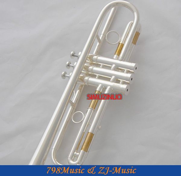 

professional new silver plated trumpet bb keys with monel valves horn case