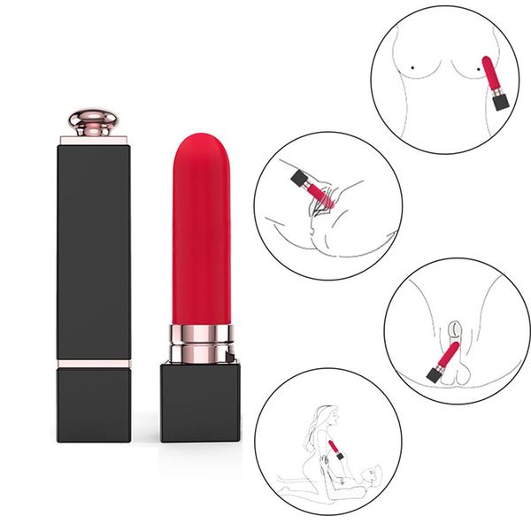 Wiederaufladbarer Lippenstift, vibrierendes Ei, weiblicher Masturbationsvibrator, Mini-Erwachsenenprodukte, 18 sexy Privatartikel