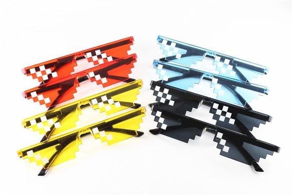

amuse sunglasses pixel code pixel thug life sun glasses quadratic element cool funny eyeglasses 3 colors wholesale glasses sy222, White;black