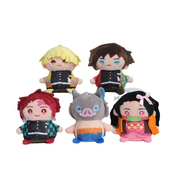 

5 style demon slayer stuffed plush keychain pendant toy kids gifts 10cm