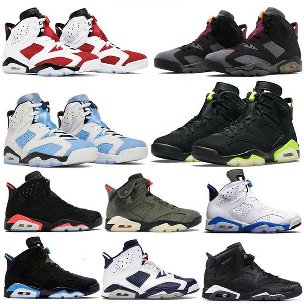 

jordam high 6 designers basketball shoes 6s bordeaux carmine electric green university blue white barely rose men sneakers black infrared ha