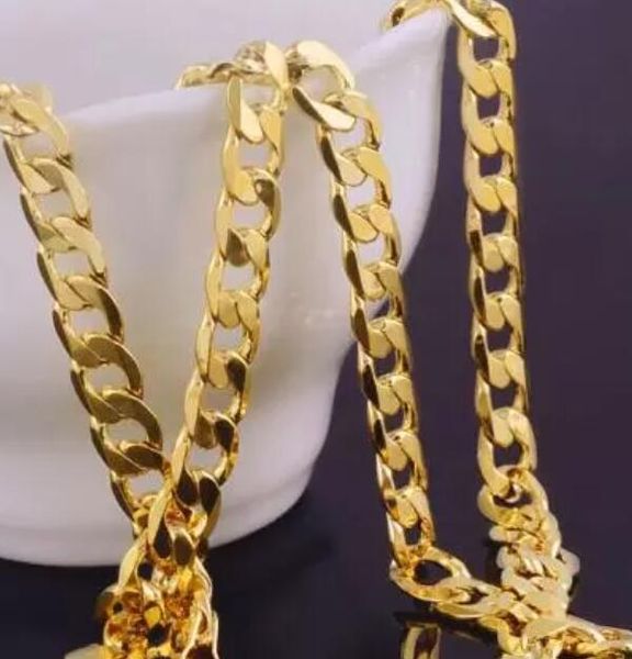 

6mm 14k gold plated oro chains lleno hombre collar de male project, Silver