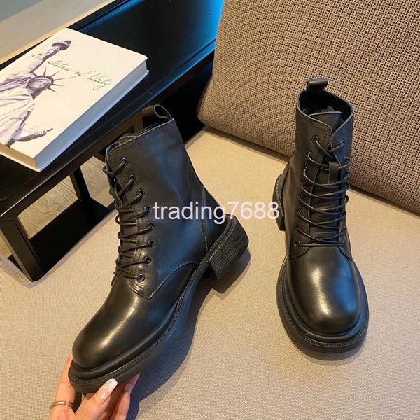 

boots martin boots fashion foreign style cow leather thick bottom british short northeast thickened wool snow, Black