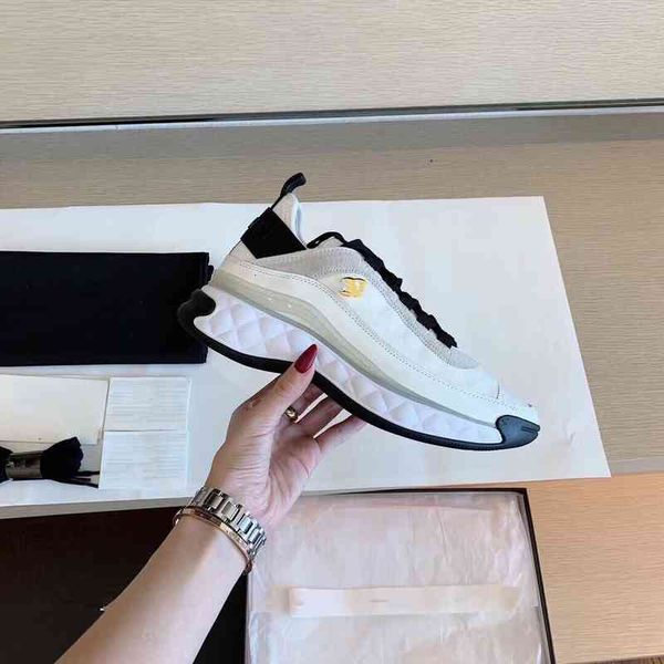 

dress shoes spring and summer xiaoxiangfeng sports shoes women's slim inside height white daddy thick sole versatile casual 8nln, Black