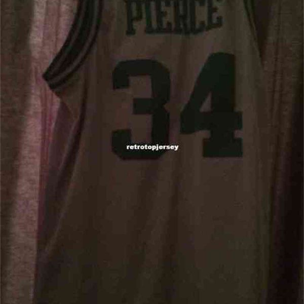 All'ingrosso Paul Pierce 1963 Grigio Verde Nk Rewind Sewn Jersey Uomo # 34 Maglia Maglia da Basket Cucita