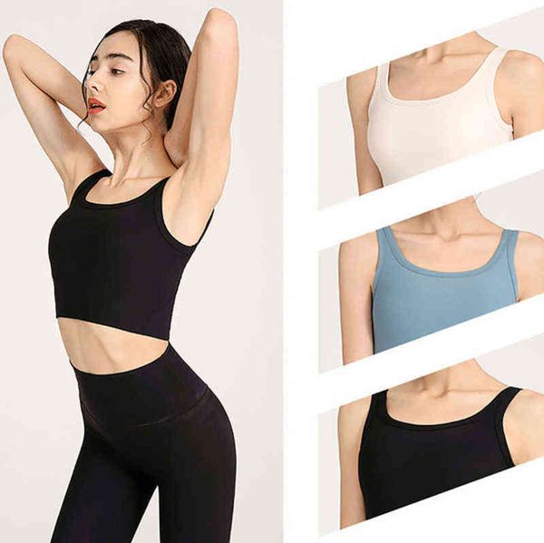 

lulu bras brand rib sports underwear shockproof gathered fitness bra solid color back yoga vest lu-yw110 x1pf, Red;black