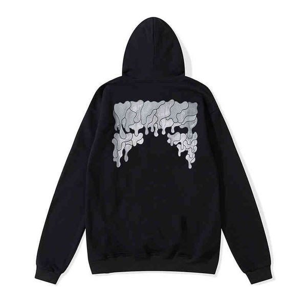 

classic offs mens luxury sweatshirts fashion brand hoodie designers letter pullover back oil paint arrow x men women t shirt hoodies jacket, Black
