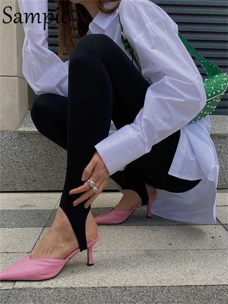

women's pants explosive models step on foot leggings high waist elasticity woman wear out, Black;white