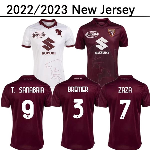 

022 2023 torino maglia da calcio turin soccer jerseys izzo belotti falque nkoulou 22 23 jerseys maillot de football shirt thailand, Black;yellow
