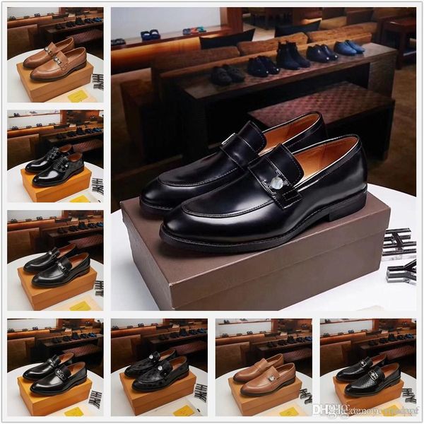 

cq new man designer dress shoes shadow patent leather luxury fashion groom wedding shoes men designeritalian style oxford shoe big size 45 3, Black