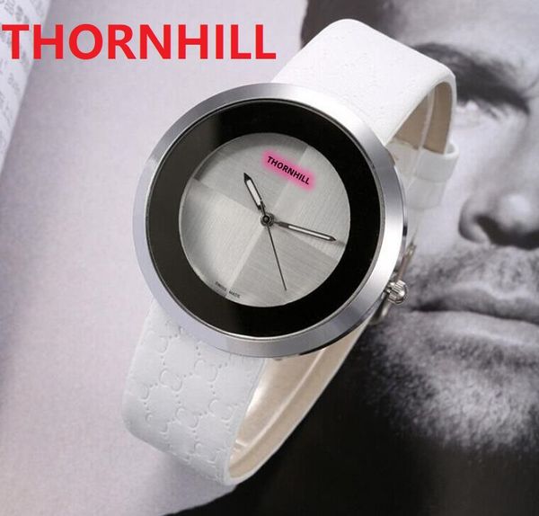 

men women couple fashion wristwatches 40mm luxury leather quartz waterproof business trend highend watches275g, Slivery;brown