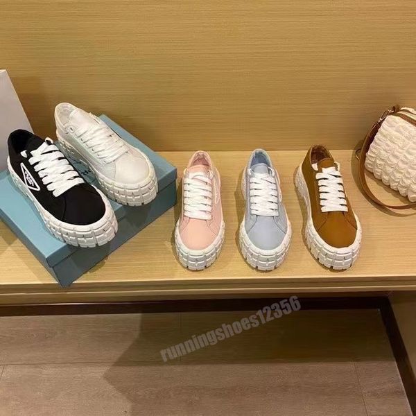 

2022 women nylon casual shoes gabardine classic canvas sneakers brand wheel lady stylist trainers fashion platform solid heighten shoe