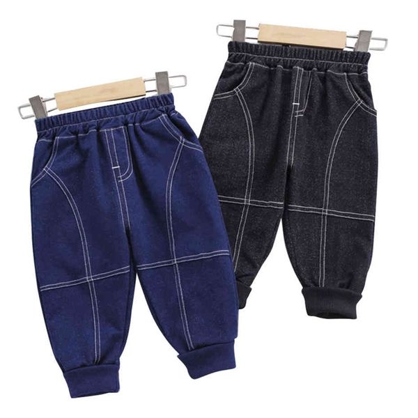 Calça de garoto calças de retalhos de retalhos de meninos estilo casual calça de moletom de primavera para meninos 210412