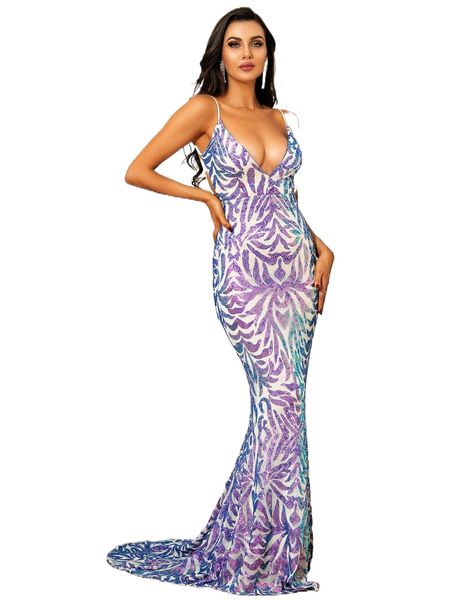 

love&lemonade backless mermaid hem cami floor dress l401#, Black;gray