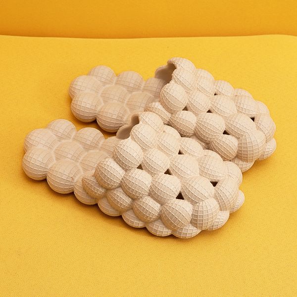 

massage bubble slides slippers for women men lychee non-slip slippers gym house shower slippers soft pillow stress relief slide, Black