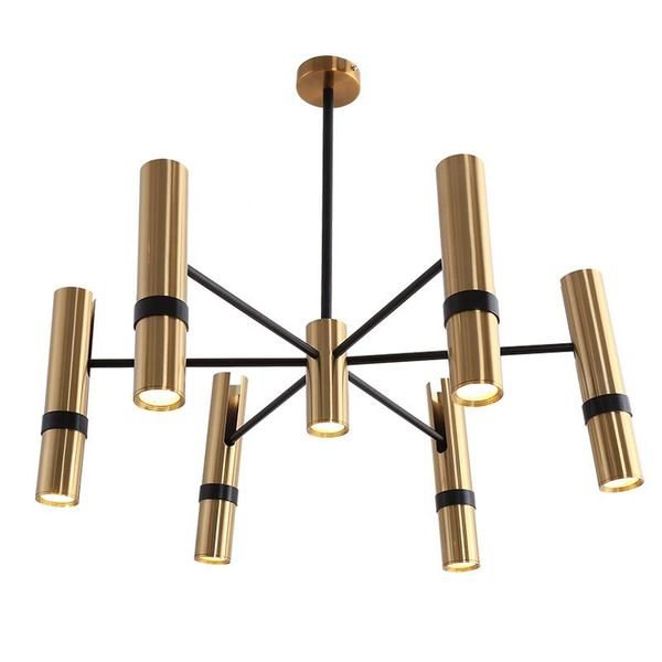 Lâmpadas pendentes Românticas Industrial Eólico Nórdico Pós -Moderno Designer Criativo Quarto Golden Samote Dining ChandelierPenda