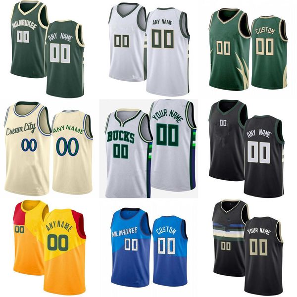 

75th basketball jerseys custom men women youth milwaukee''bucks''giannis 34 antetokounmpo grayson 7 allen bobby 9 portis, Black;red