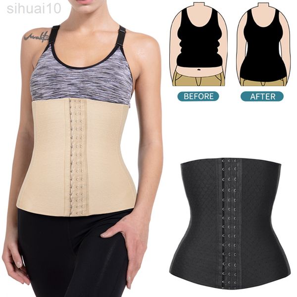 

tummy reduce belts women slimming sheath waist trainer abdominal shapers weight loss shapewear trimmer belt body shaper corset l220802, Black;white