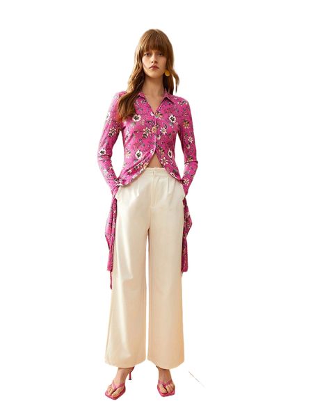 

floral print button front dress h46b#, Black;gray