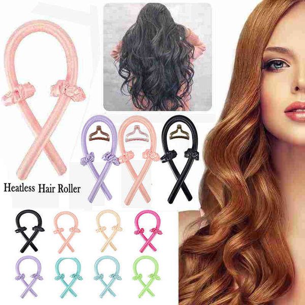 

hair curler heatless curlers iron headband lazy silk wand make curly styling tool boucleur cheveux 220304
