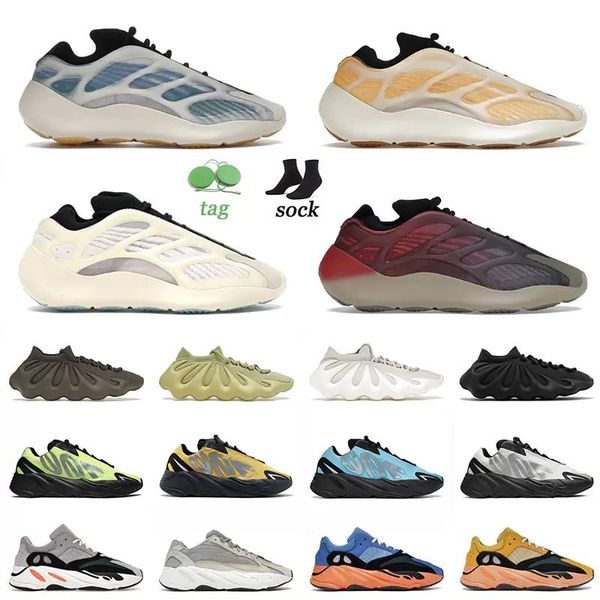 

700 v1 v2 running shoes mens womens sneakers cream bright blue v3 azael alvah safflower vanta magnet solid grey outdoor leisure sports train, Black