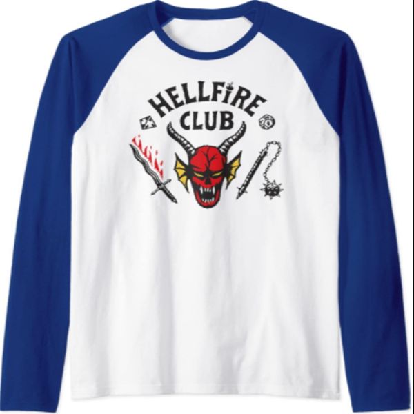 

2022new stranger things 4 long sleeve men's t-shirts ladies and men hellfire club funny clothes unisex, White;black