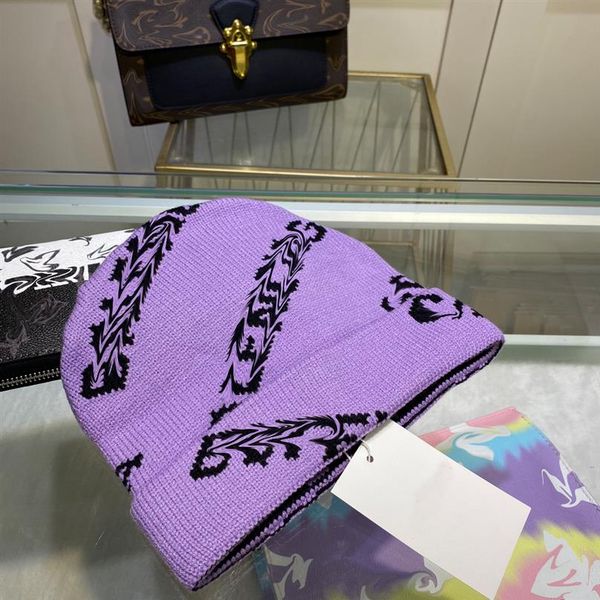 

knitted hat beanie cap designer skull caps for man woman winter hats 5 color 736, Blue;gray