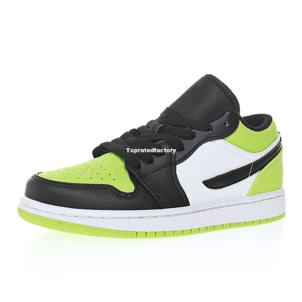 

vivid green snakeskin skate shoe for men sneaker mens skates womens sports shoes women sneakers dx4446-301, White;red