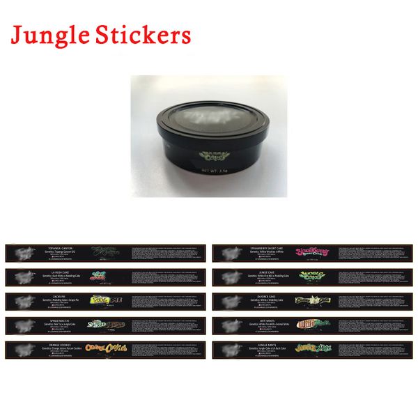 

3.5g cali tin cans stickers tuna can labels customized strain label space monkey pressitin sticker