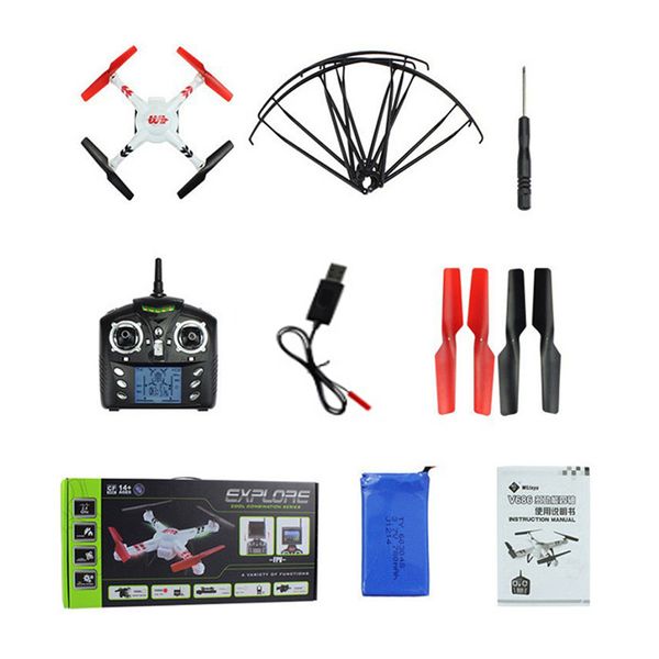 

intelligent uav wltoys v686 2.4ghz 4ch h 6 axis gyro mini drone professional drones cf mode rc quadcopter -could upgrade camera and fpv moni