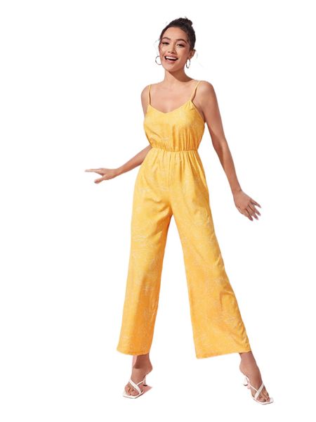 

x leonie somes floral cami jumpsuit q3du#, Black;white