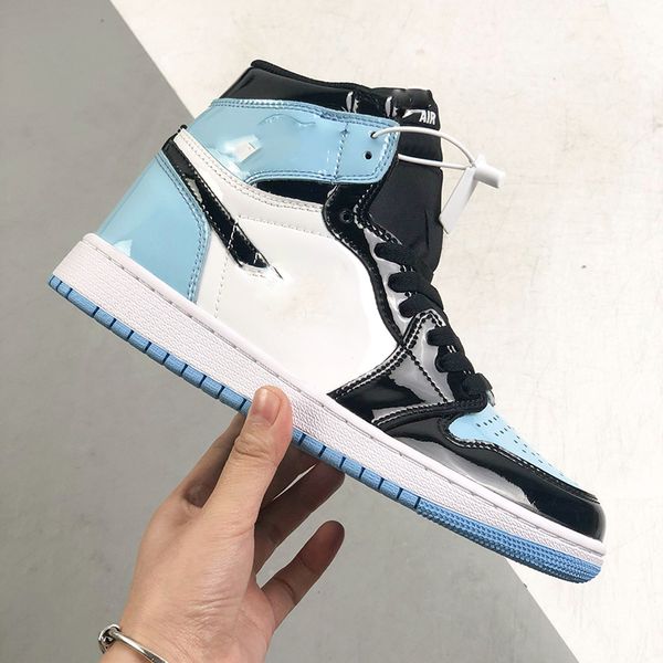 

mens basketball shoes bred patent chicago jumpman 1s 4 4s sail military black university blue mens sneaker trainers outdoor walking eur 36-4