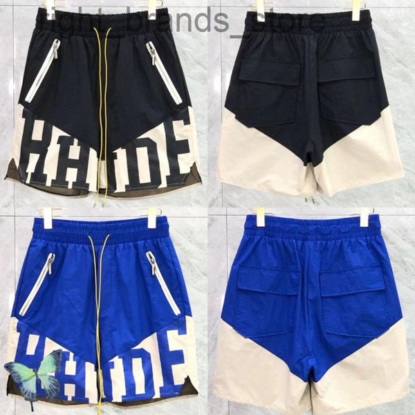 

men women drawstring inner mesh oversized patchwork shorts w220806, White;black