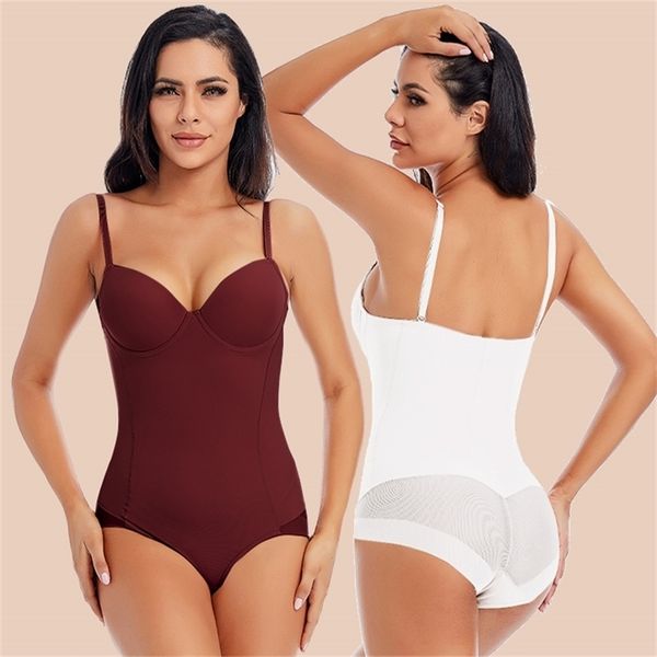 

underwire white bodysuit women shapers stretch solid color silky underwear bodysuits shapewear 220708