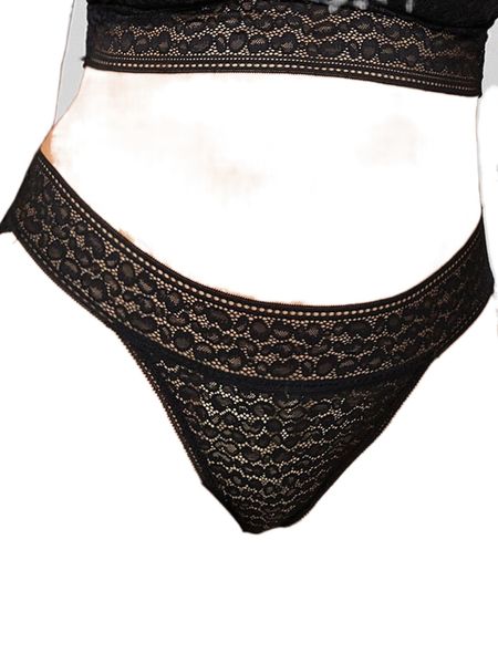 

luvlette elegant lace bikini panty c94c#, Black;red
