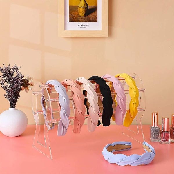 Bolsas de joias Bolsas Bolsas de cabeça Clear Organizer Organizador acrílico Exibição de arco de cabelo Rack de banda de cabelo para mulheres e meninas juncas