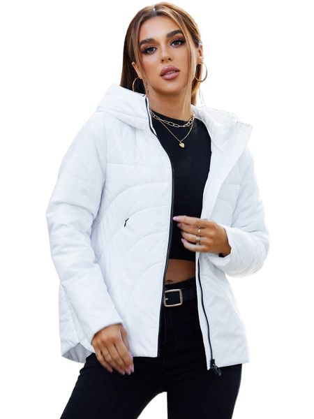 

miegofce zip up hooded puffer coat 05dm#, Black