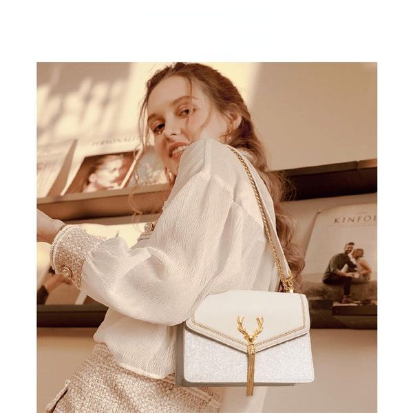 

evening bags women's fashion single shoulder chain bag casual tassel small square messenger trend crossbody handbag