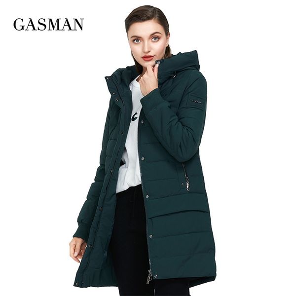 

gasman collection hooded warm winter coats women parka long coat thick jackets female winter windproof jackets 1820 201126, Black
