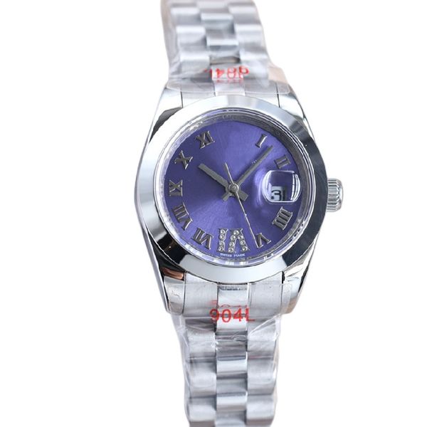 

fashion mechanical elegant ladies watch 28mm stainless steel strap sapphire crystal oyster perpetual designer watch luxury watches multicolo, Slivery;brown