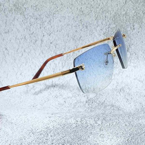 

2022 factory wholesale model sun glasses for women fashion luxury panther mens vintage shades eyewear trending product lentes sol mujer sung, White;black