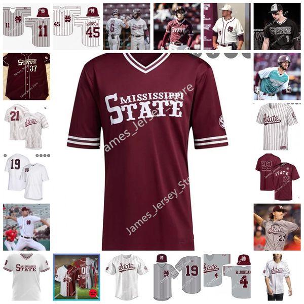 

ncaa stitched mississippi state bulldogs baseball jersey 16 cole cheatham 17 stone simmons 18 jack walker 19 logan tanner 20 luke hancock 23, Black