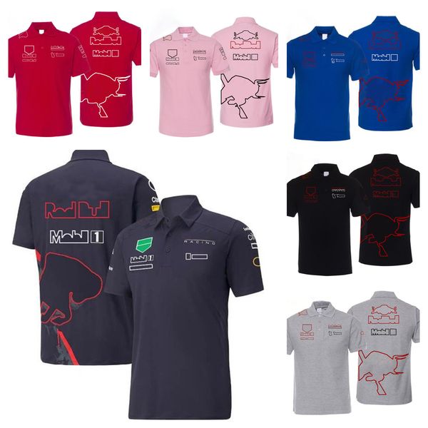 

new f1 formula one lapel short sleeve 2022 team polo suit same customization