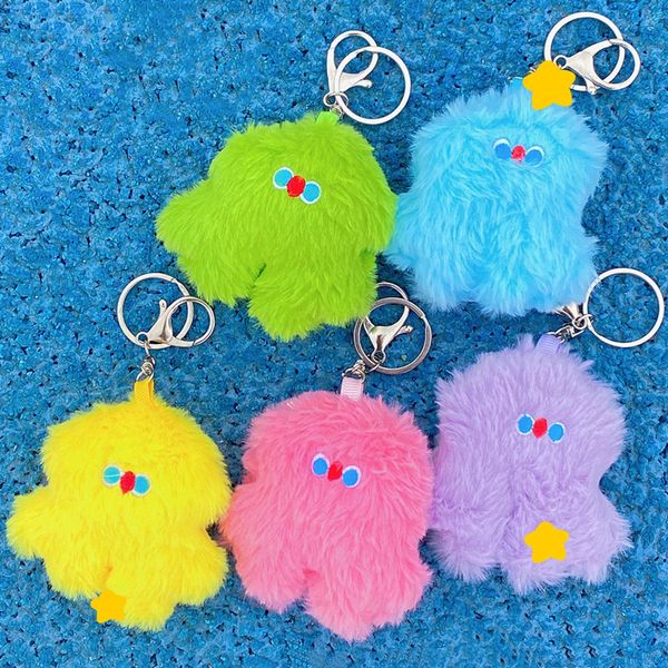 9cm pompom plush teclalchains anel encharms desenho animado Diy Caryer Titular Chete Figura Toys Correntes chave