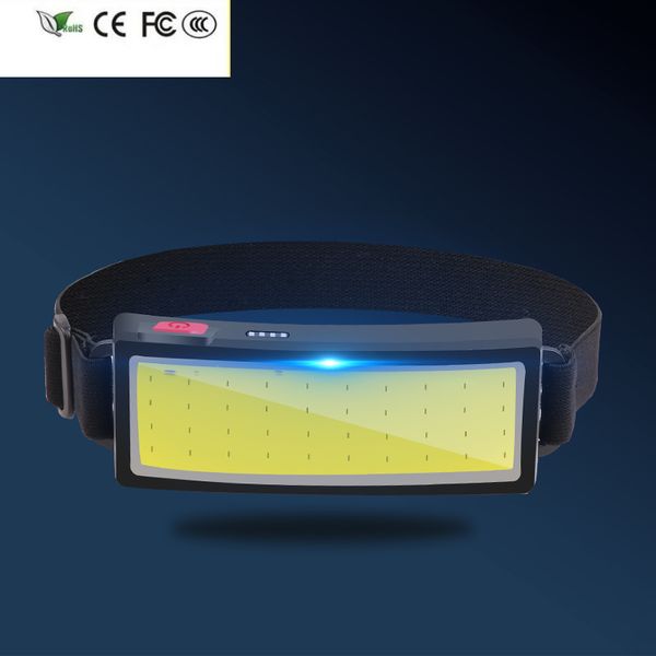 New Portable COB New Style LED Headlight Headlight Built-in Battery USB Ricaricabile Head Torcia Lampada Torcia per lavoro in campeggio