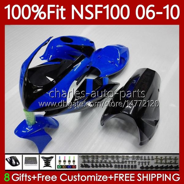 Firglass Careding da gara per Honda NSF100 NSF-100 Blue NSF-100 Glossy NSF 100 06 07 08 09 10 Bodywork 116No.48 NS-F100 2006 2007 2007 2009 2009 Body stampo in iniezione in fibra di vetro 2010